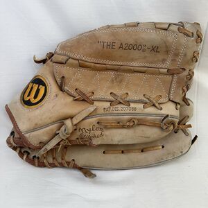 Vtg Wilson The‎ A2000 XL Dual Hinge Glove RHT Hand Shaped Power Snap Japan